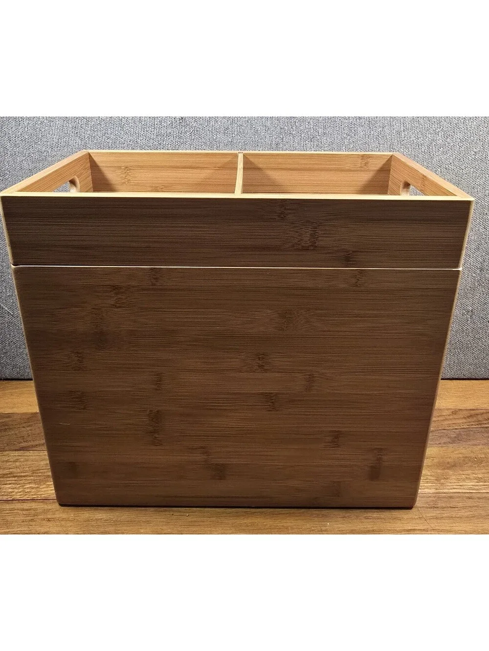 Seville Classics Bamboo Plastic Bag Organizer